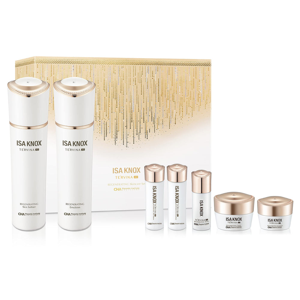 Isa Knox TE'RVINA AD Regenerating Toner bottle shows hydrating texture for radiant skin