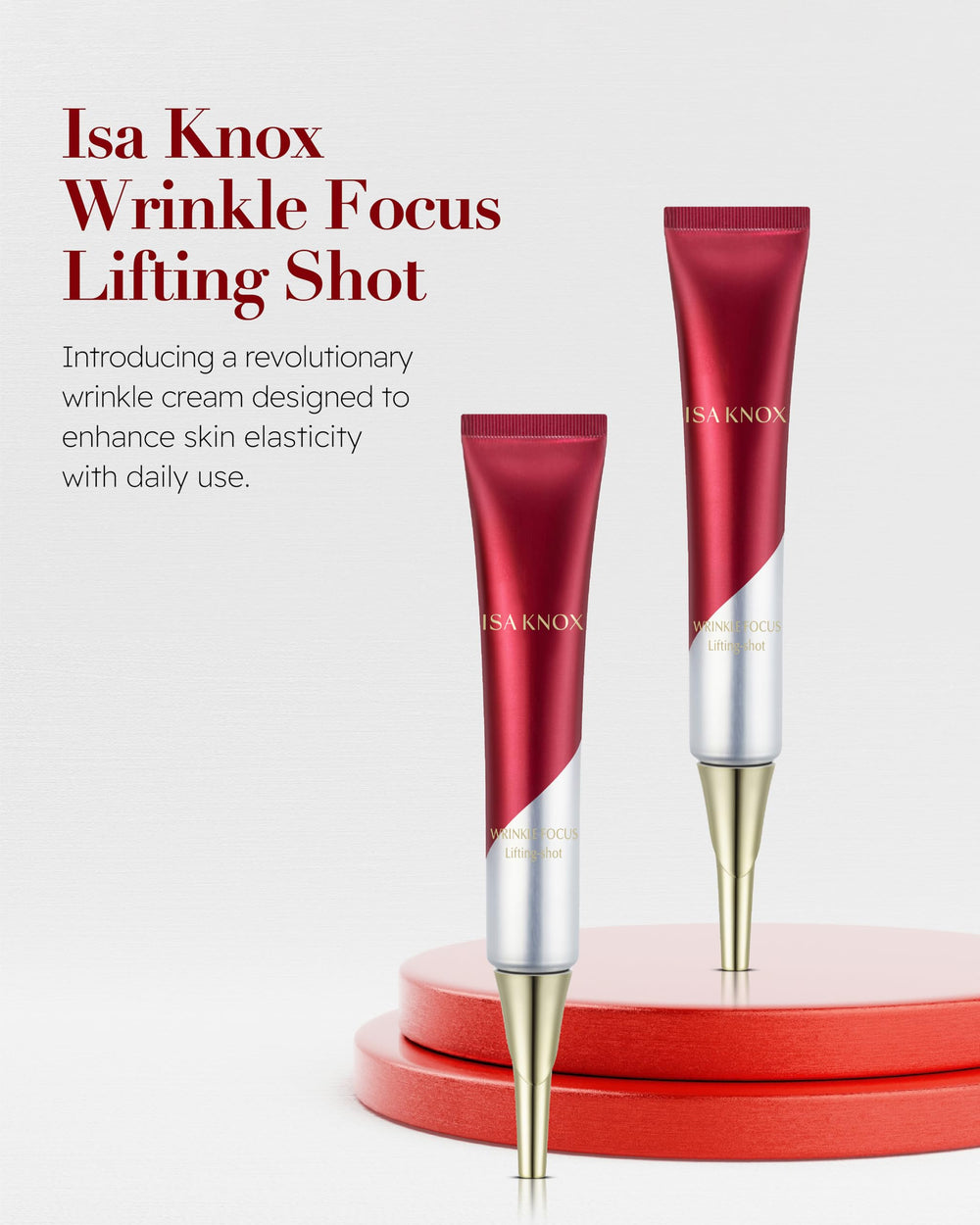 Isa Knox Wrinkle Focus Shot cream jar closeup highlighting rich texture for smoother skin