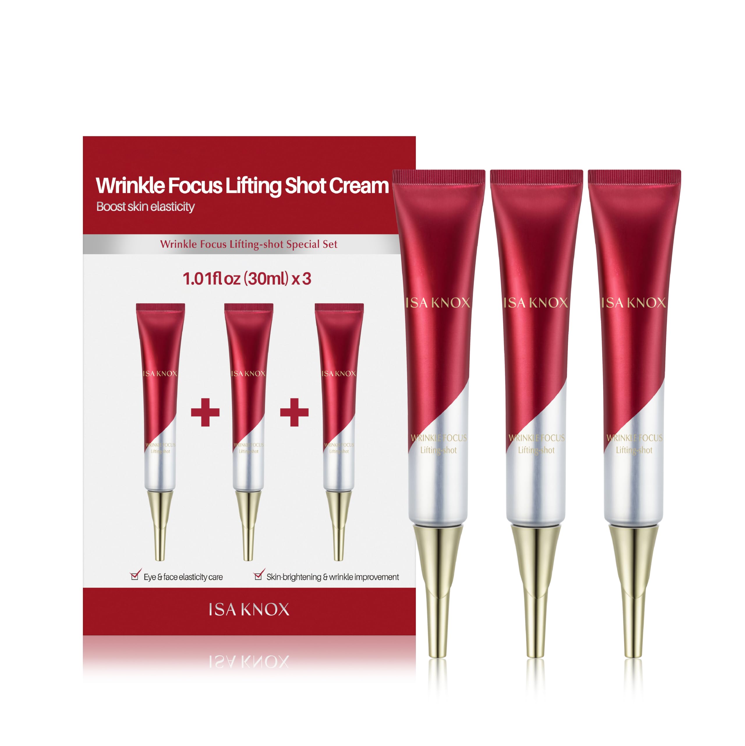 Isa Knox Wrinkle Focus Shot pack of 3 set for daily eye and skin care