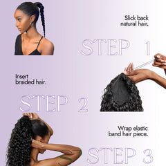 Isaic Ponytail Extension soft-synthetic-hair provides a realistic touch and lasting curls.