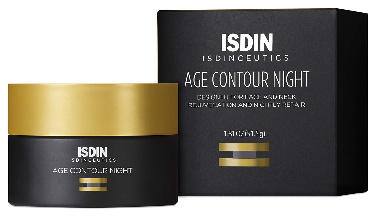 ISDIN Age Contour Night Cream packaging image highlights premium nightly anti-aging care