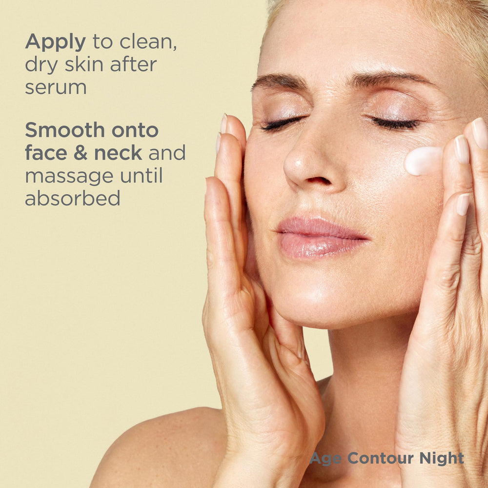 ISDIN Age Contour Night Cream shown for night time skincare with sensitive skin in mind