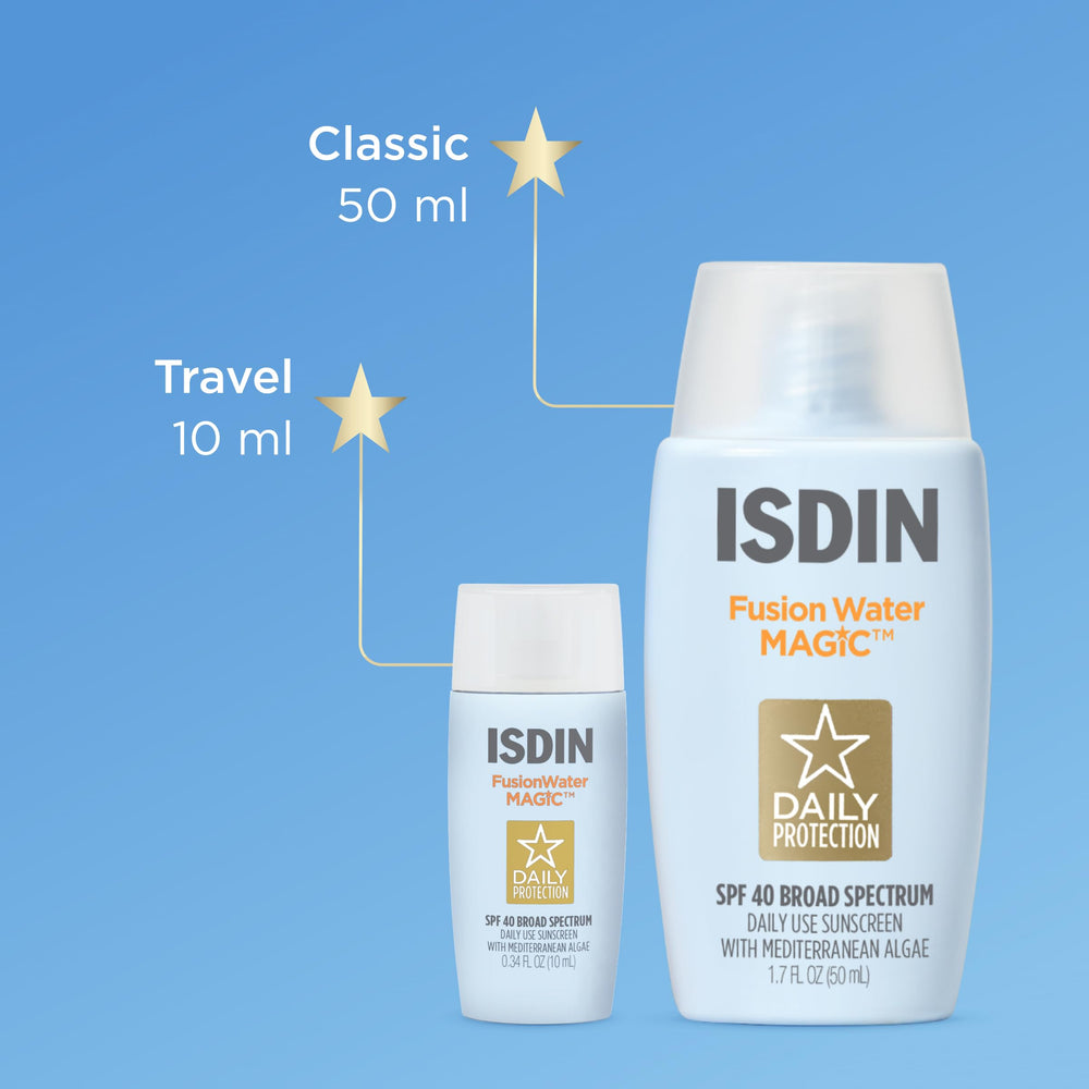 ISDIN beauty bag included to organize sunscreen and essentials