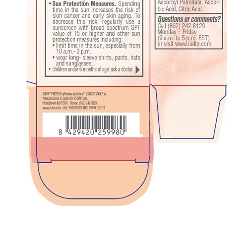 ISDIN Eryfotona Actinica face application demonstrates fast absorption and comfortable wear