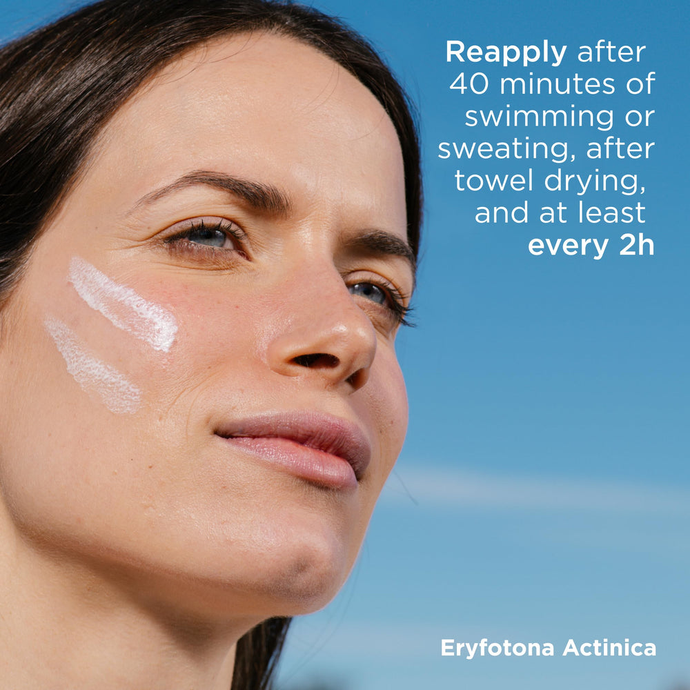 ISDIN Eryfotona Actinica makeup-ready base with sunscreen underneath
