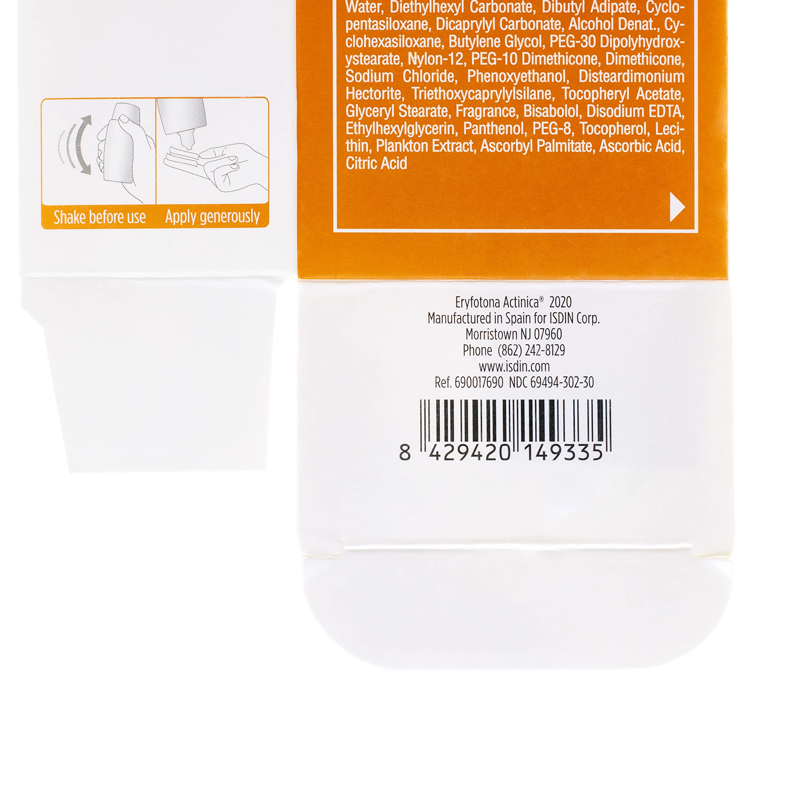 ISDIN Eryfotona Actinica moisturizing lightweight formula for daily wear.