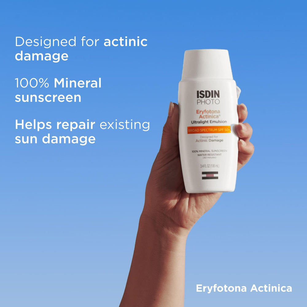 ISDIN Eryfotona Actinica shows no white cast for a natural finish.