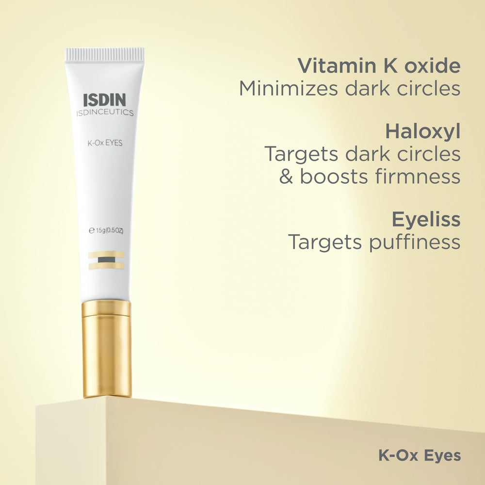 ISDIN Isdinceutics K-Ox Eyes packaging-front shows product ready for daily routine