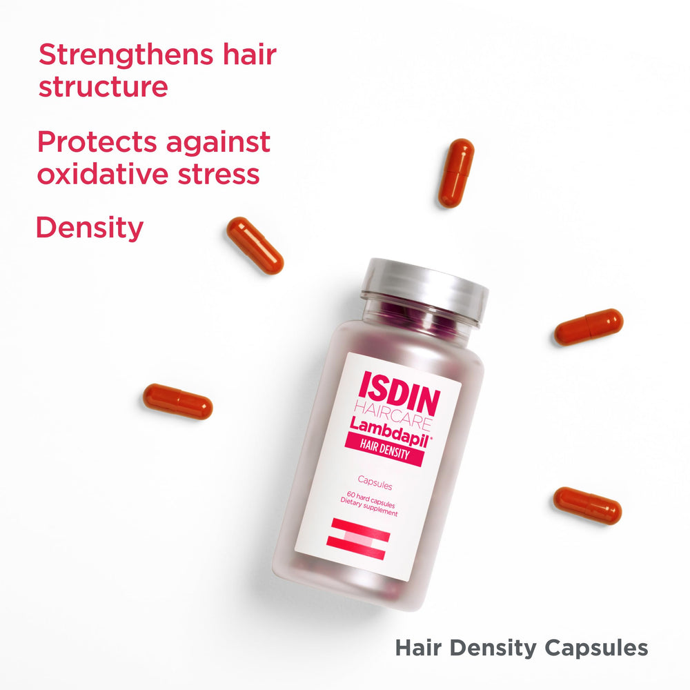 ISDIN Lambdapil biotin ingredient graphic signaling root nourishment.