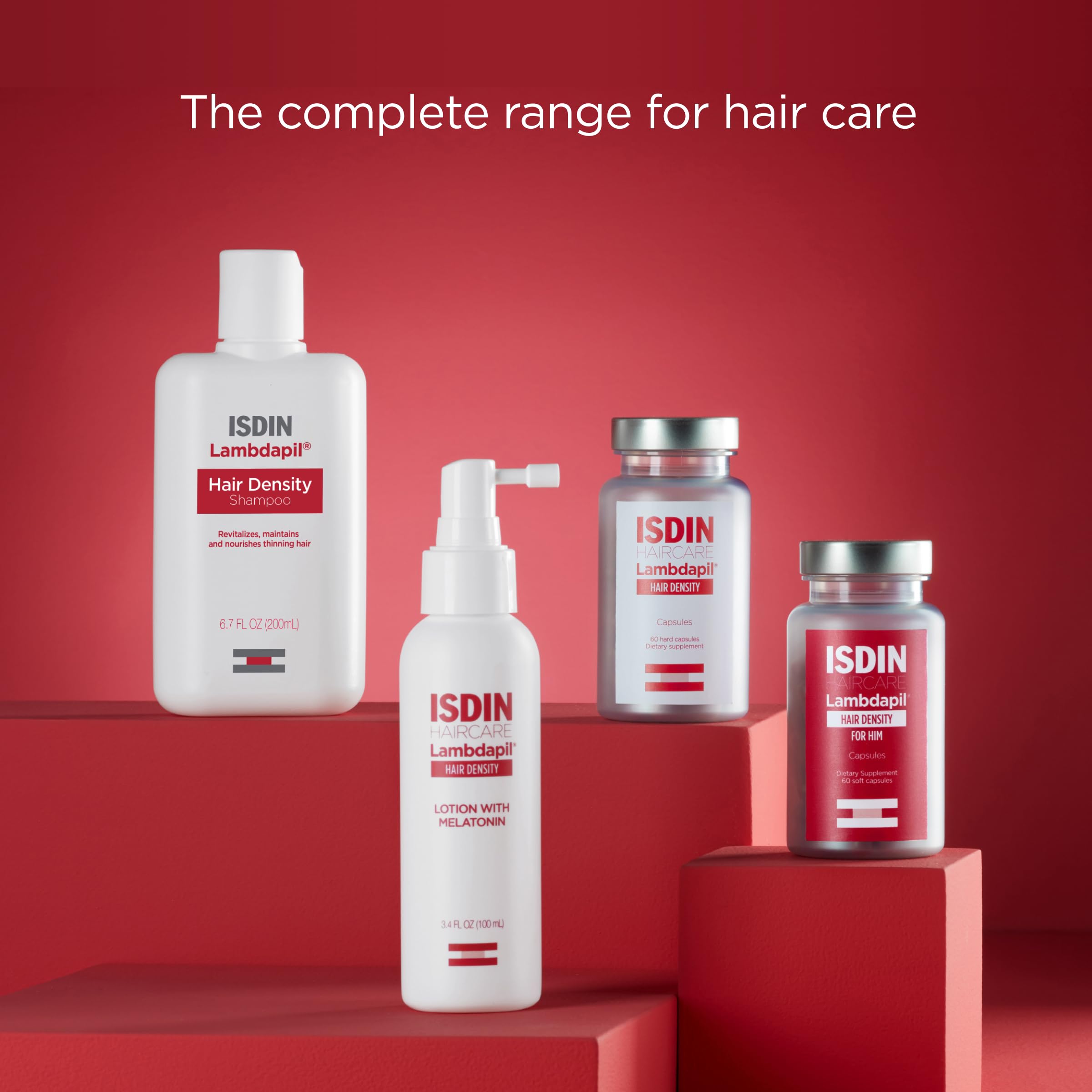 ISDIN Lambdapil density visual highlights potential fuller hair