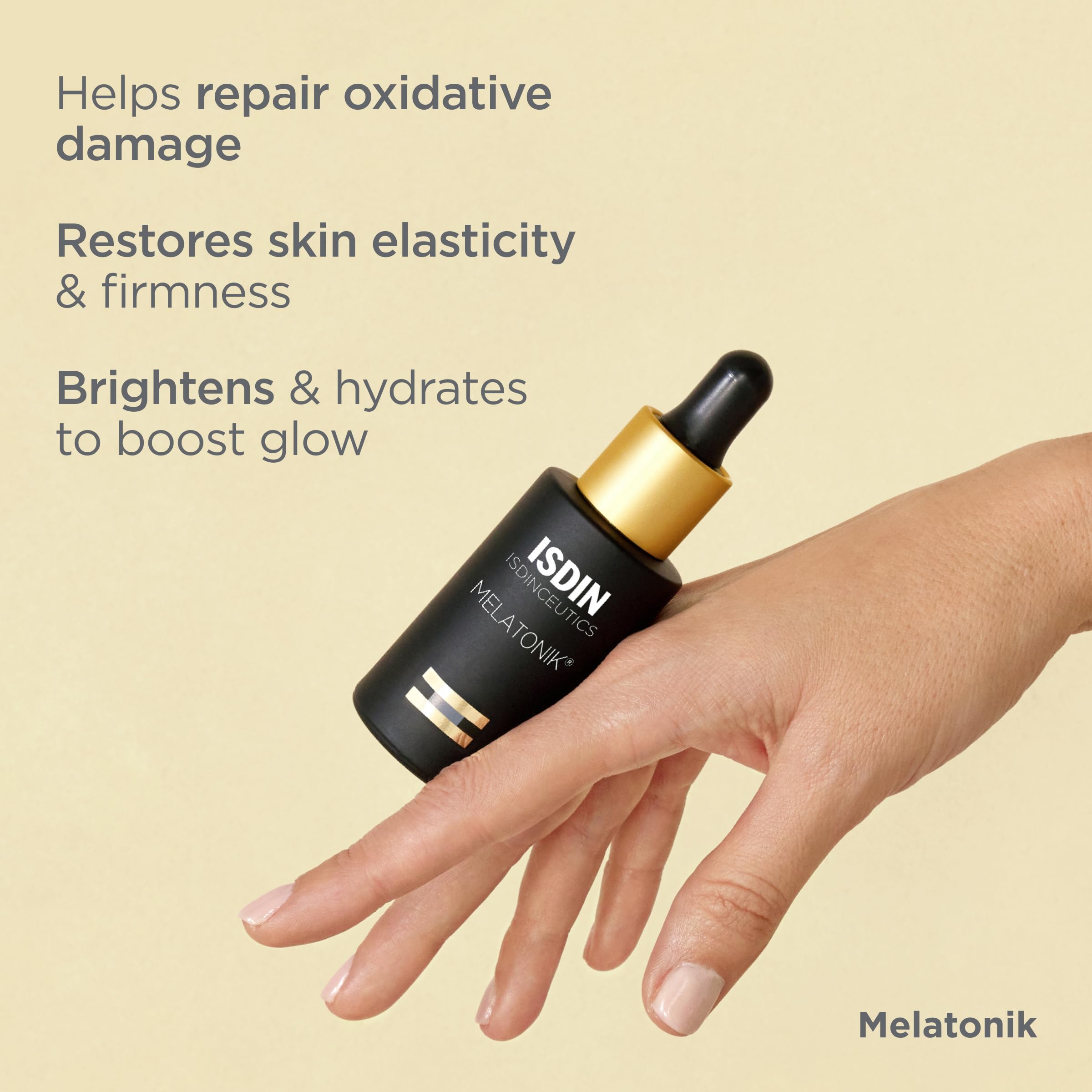 ISDIN Melatonik bakuchiol ingredient detail suggesting smoothing effects