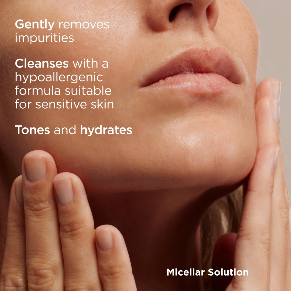 ISDIN Micellar 4-in-1 sensitive-skin packaging conveys hypoallergenic, low-irritant cleansing.