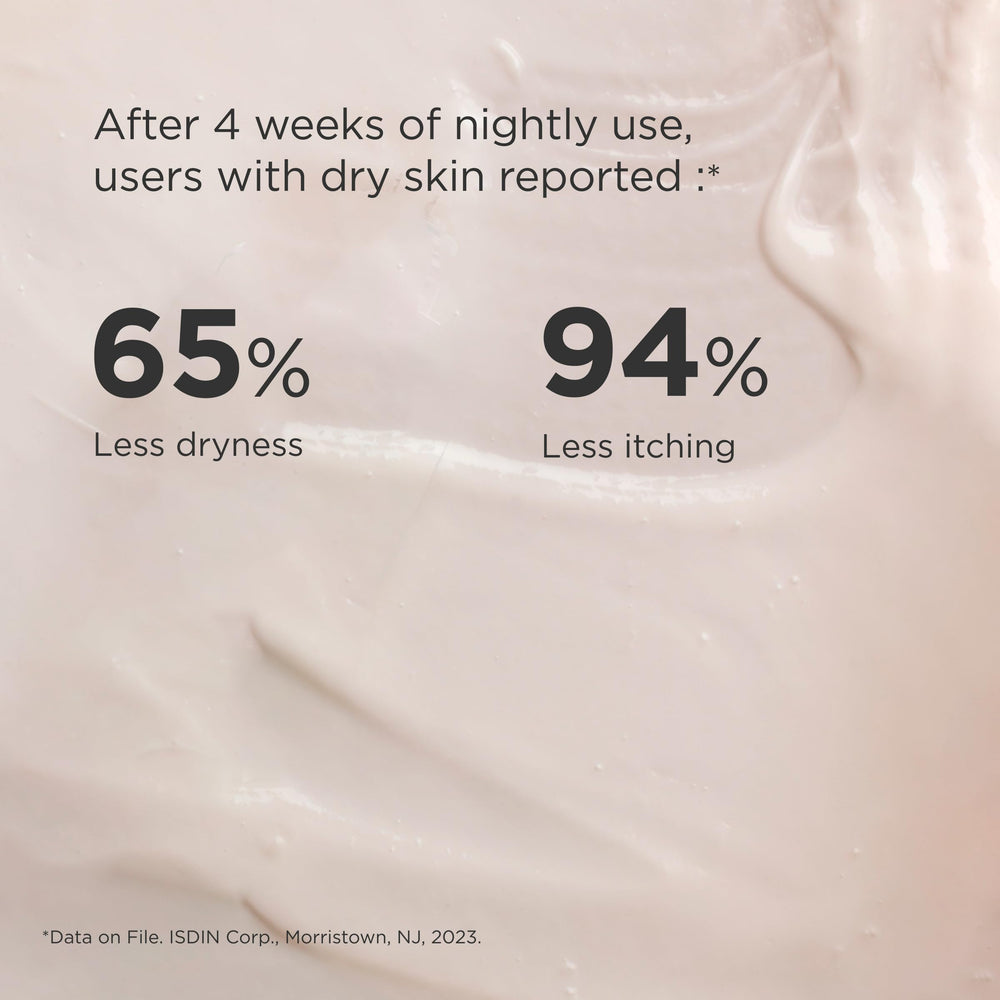 ISDIN Uradin 10 on-arm application demonstrates quick absorption into dry skin