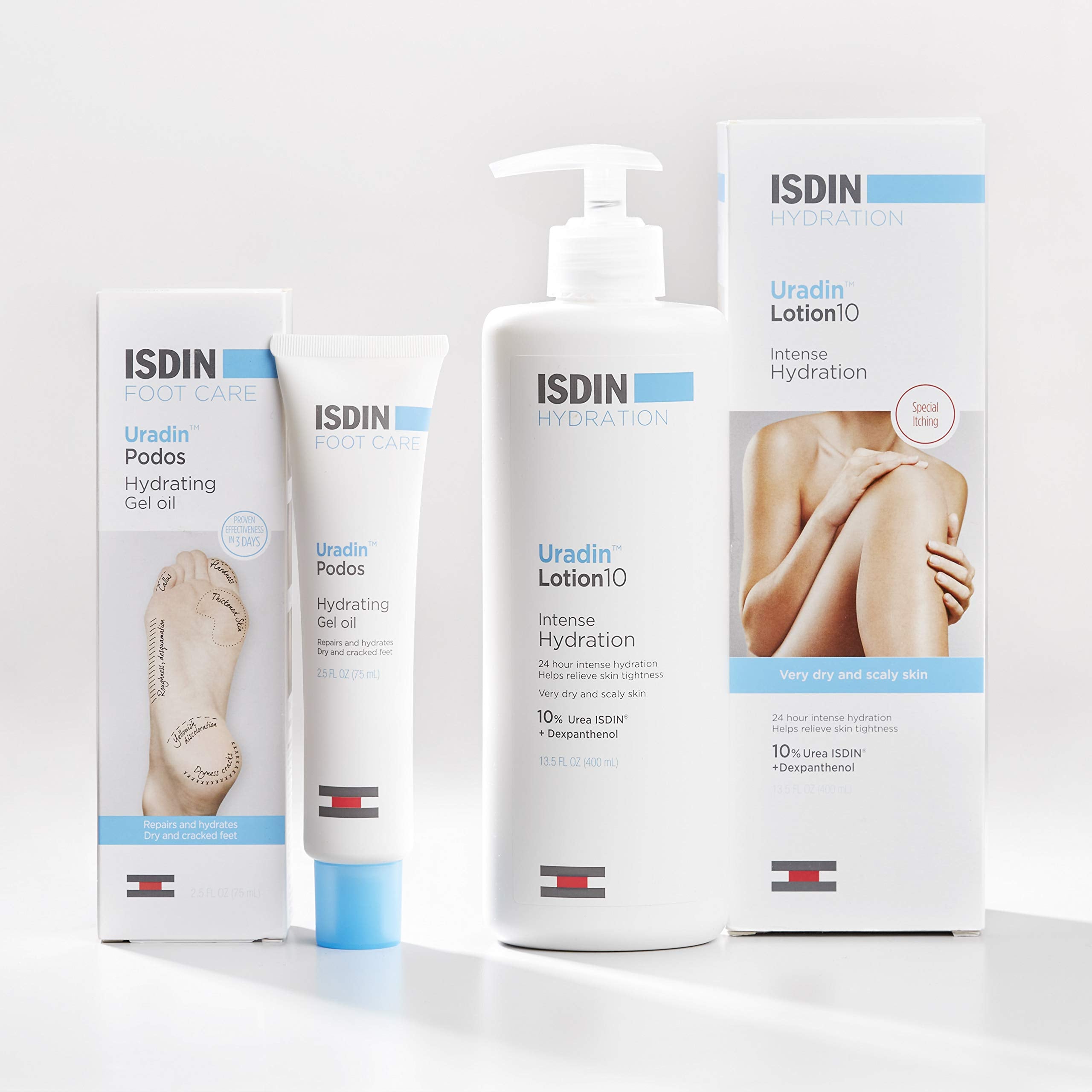 ISDIN Uradin Podos Spain-developed formulation logo on packaging