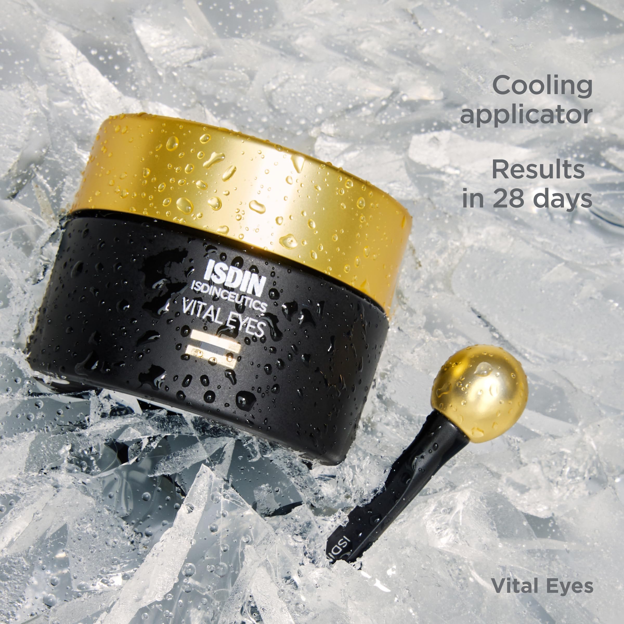 ISDIN Vital Eyes rice extract detail highlights nourishing properties.