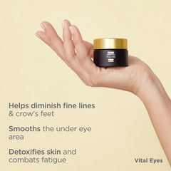 ISDIN Vital Eyes rich-cream texture swatch emphasizes soft spread.