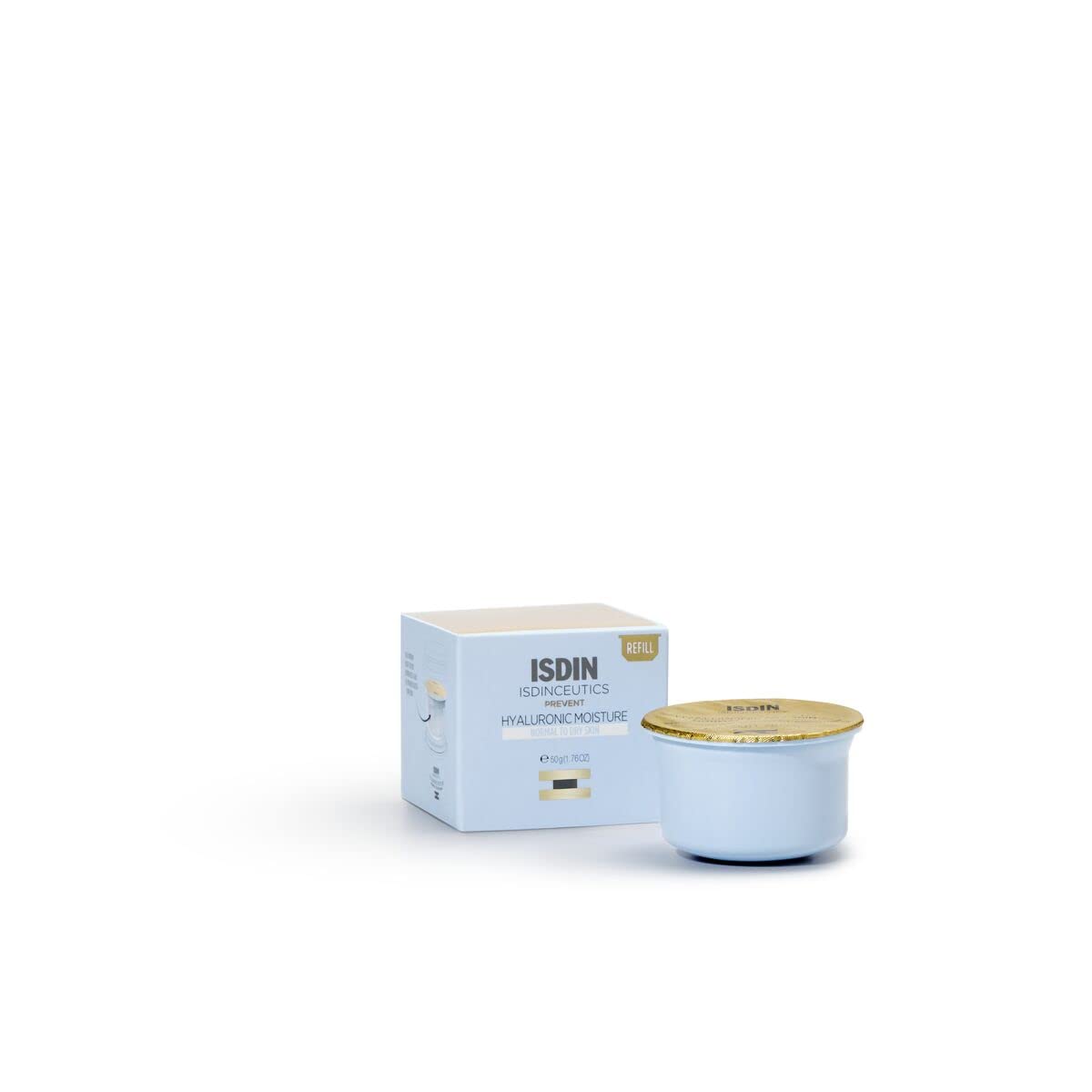 ISDIN Isdinceutics Eco-Refill bottle with hydrating formula for daily moisture.