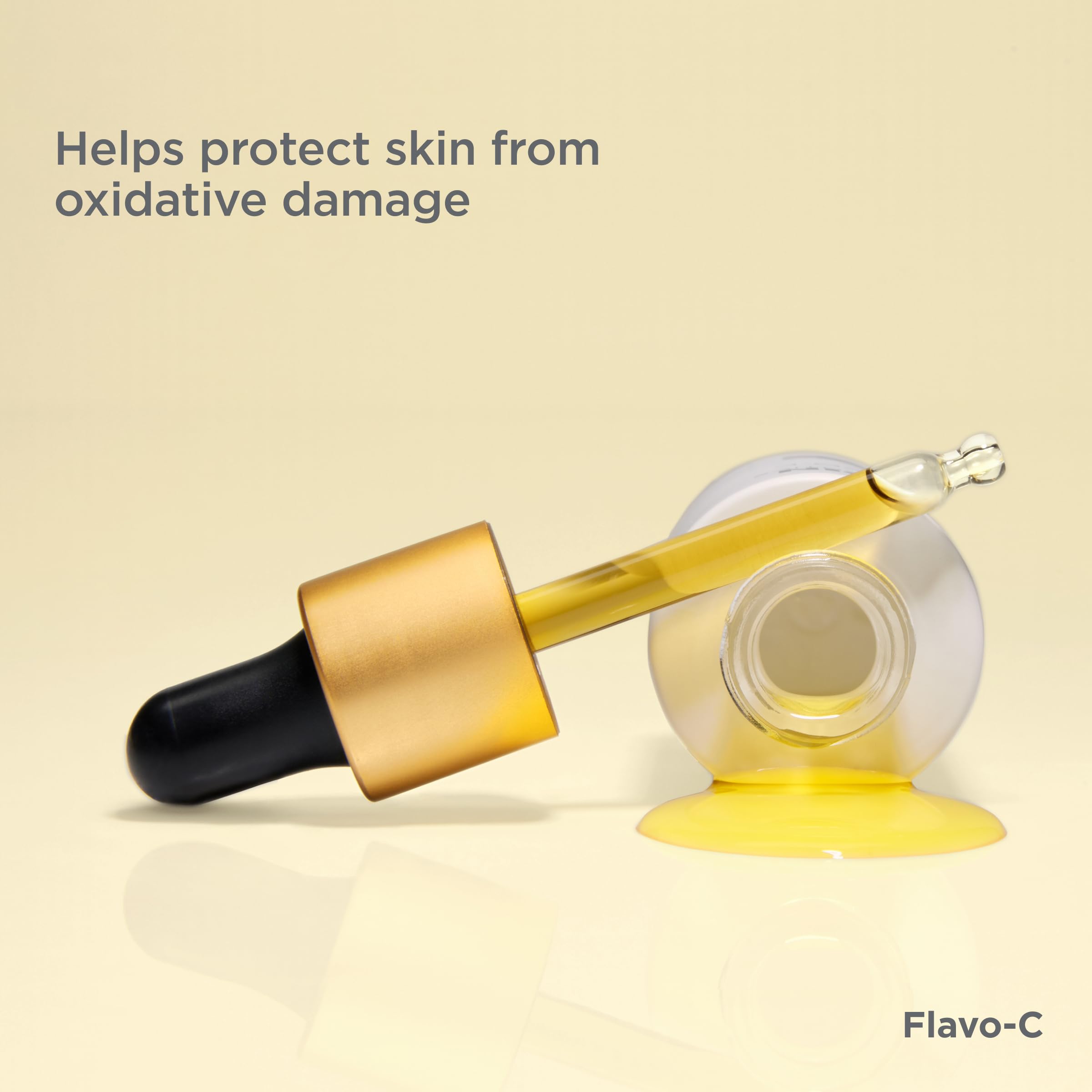 ISDIN Flavo-C packaging box on display signaling antioxidant skincare.