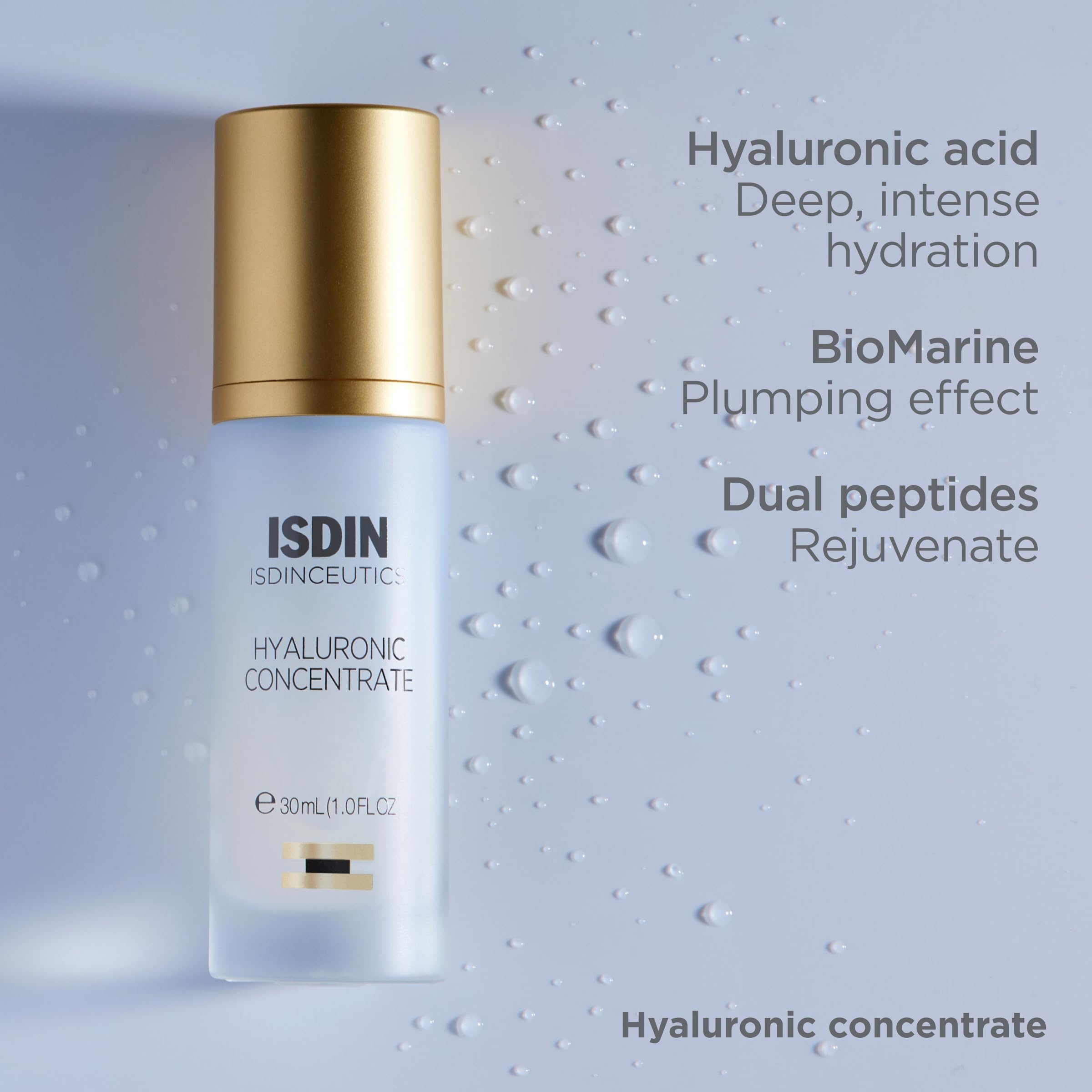 ISDIN Isdinceutics Hyaluronic Concentrate glow after application showing hydrated skin