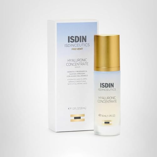 ISDIN Isdinceutics Hyaluronic Concentrate ingredients include hyaluronic acids, bio-marine, peptides