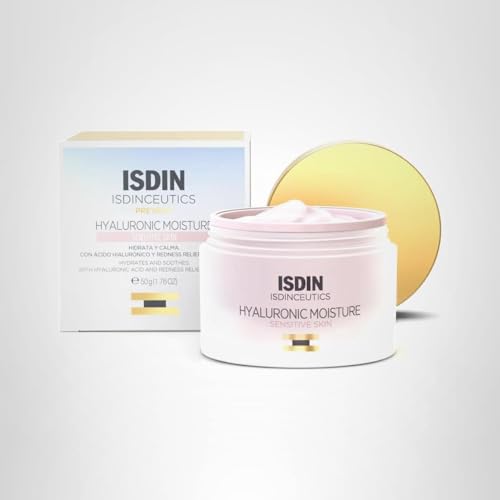 ISDIN Isdinceutics Hyaluronic Moisture Sensitive Skin premium packaging conveys gentle moisturization.