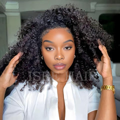 ISEE half wig glueless-cap detail highlights breathable cap for all-day comfort
