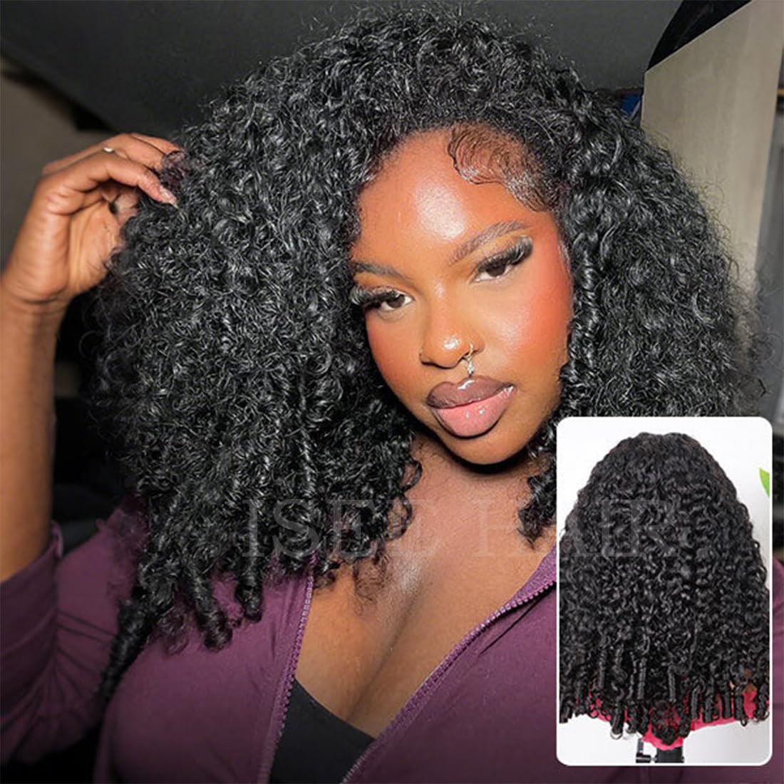 ISEE half wig half-up half-down styling idea
