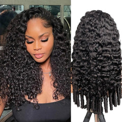 ISEE half wig front view highlights Burmese curls and natural movement for everyday wear