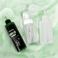 iseheri green soap squeeze bottle 8oz handy for on-the-go prep