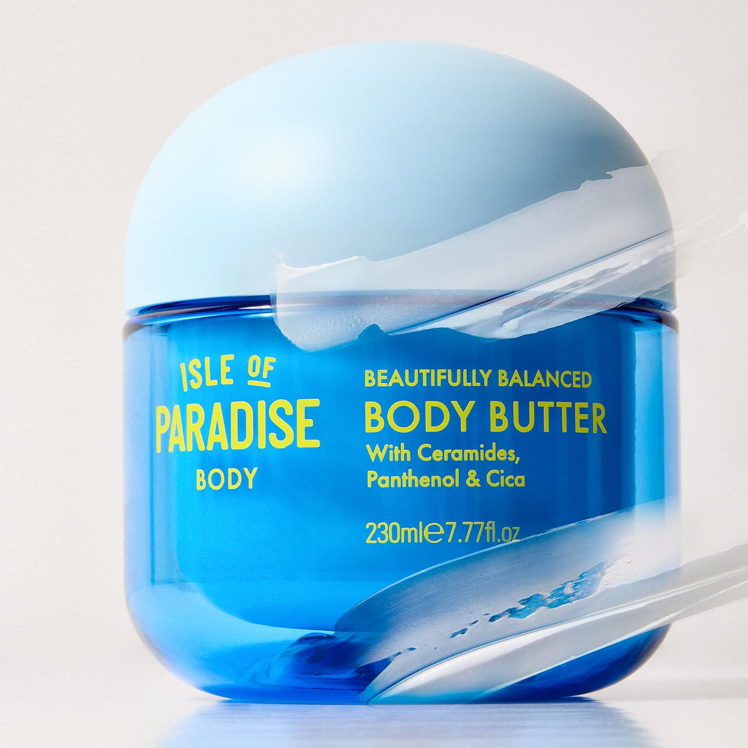 Isle of Paradise Beautifully Balanced Body Butter panthenol focus showcases soothing, hydrating benefits.