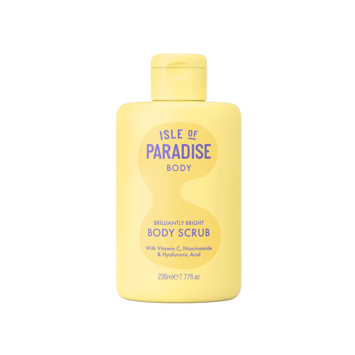Isle of Paradise Brilliantly Bright Body Polish jar closeup highlighting creamy exfoliating formula for radiant skin.