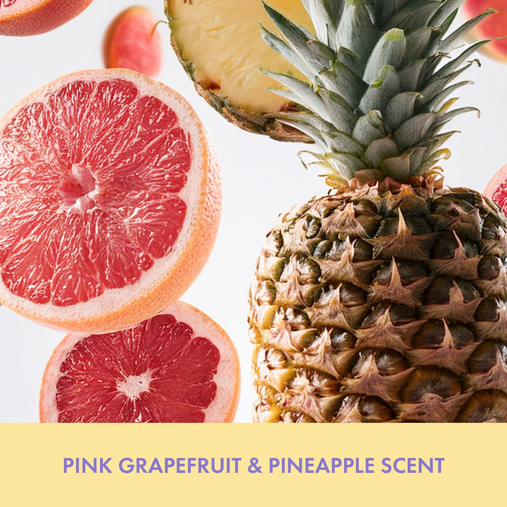 Isle of Paradise Brilliantly Bright Body Polish scent image with grapefruit and pineapple boosts mood during routine.