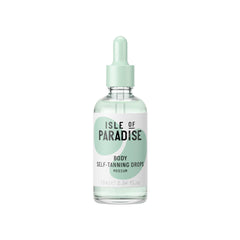 Isle of Paradise Self Tan Drops bottle pour for easy customization toward a natural bronze.