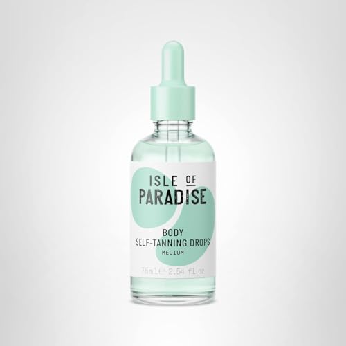 Isle of Paradise drops long-lasting glow seen after days of wear on skin.