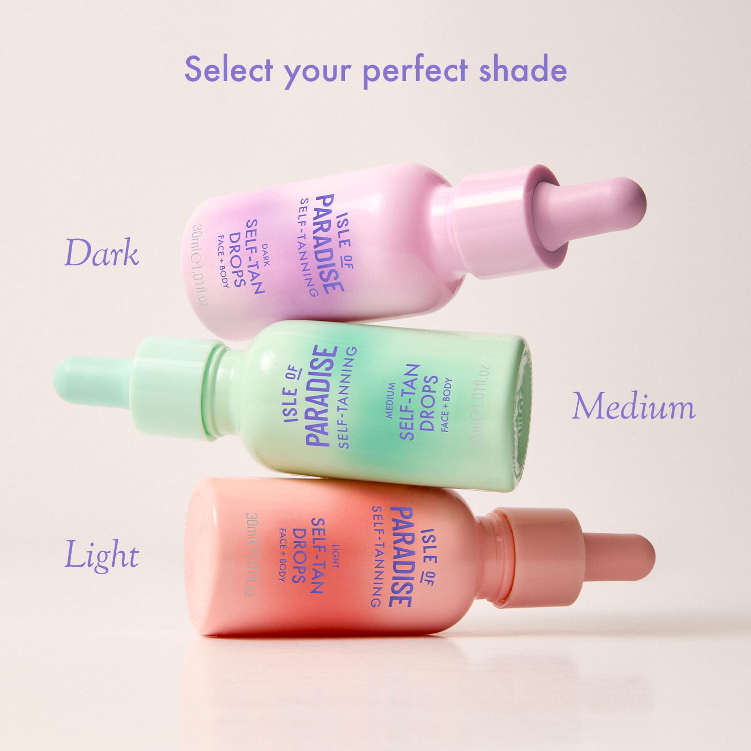 Isle of Paradise drops long-lasting-tan on arm shows color lasting up to five days.