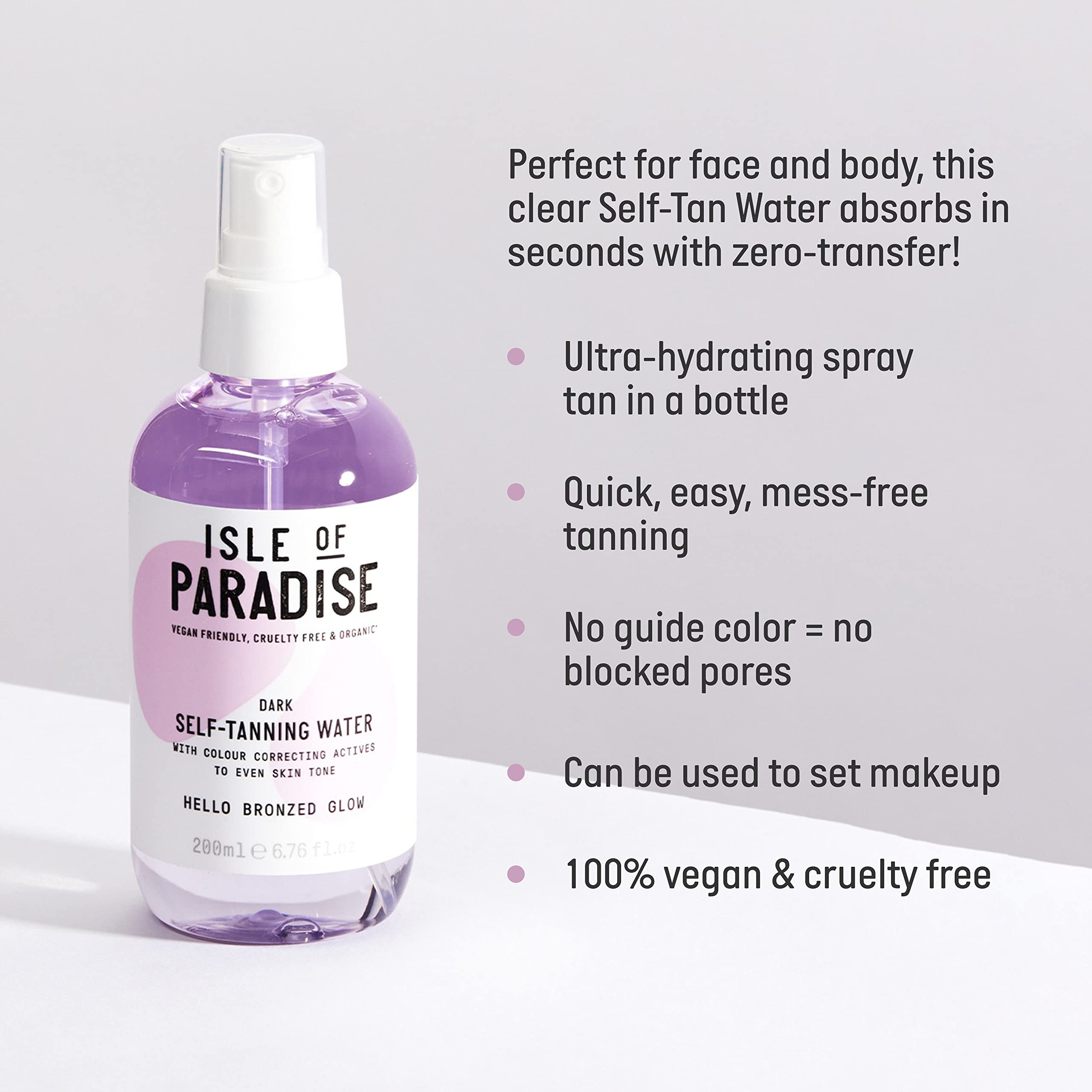 Isle of Paradise self tanning water mist spray for even application