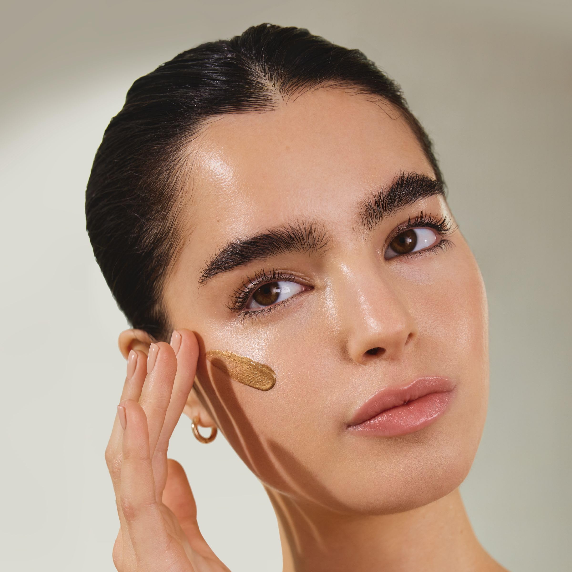 Sunny Serum base swatch showing even color and radiance