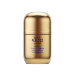 Isle of Paradise Sunny Serum Champagne bottle front for radiant glow primer