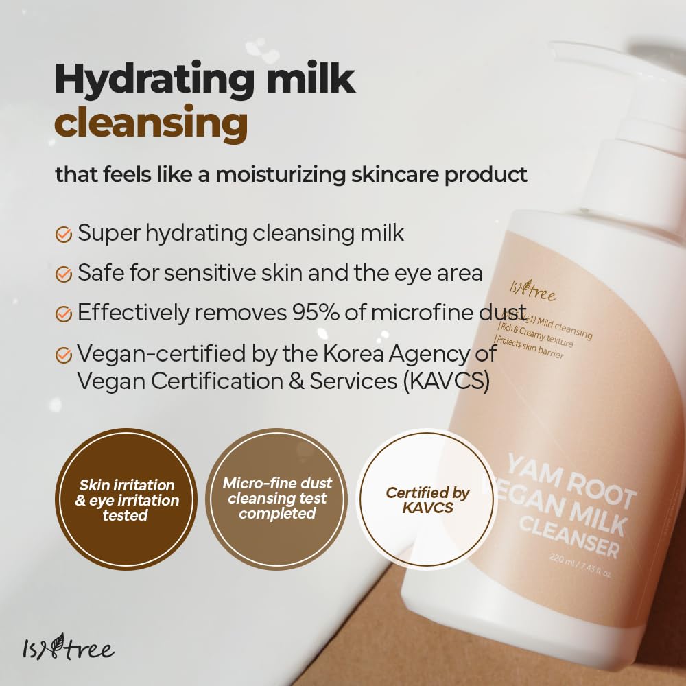 IsNtree Pump dispenser cleanser demonstrating easy application.
