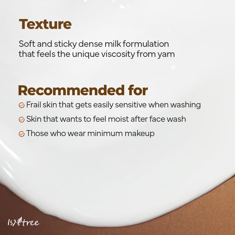 IsNtree Yam Cleanser in a bathroom routine setup for daily cleansing.