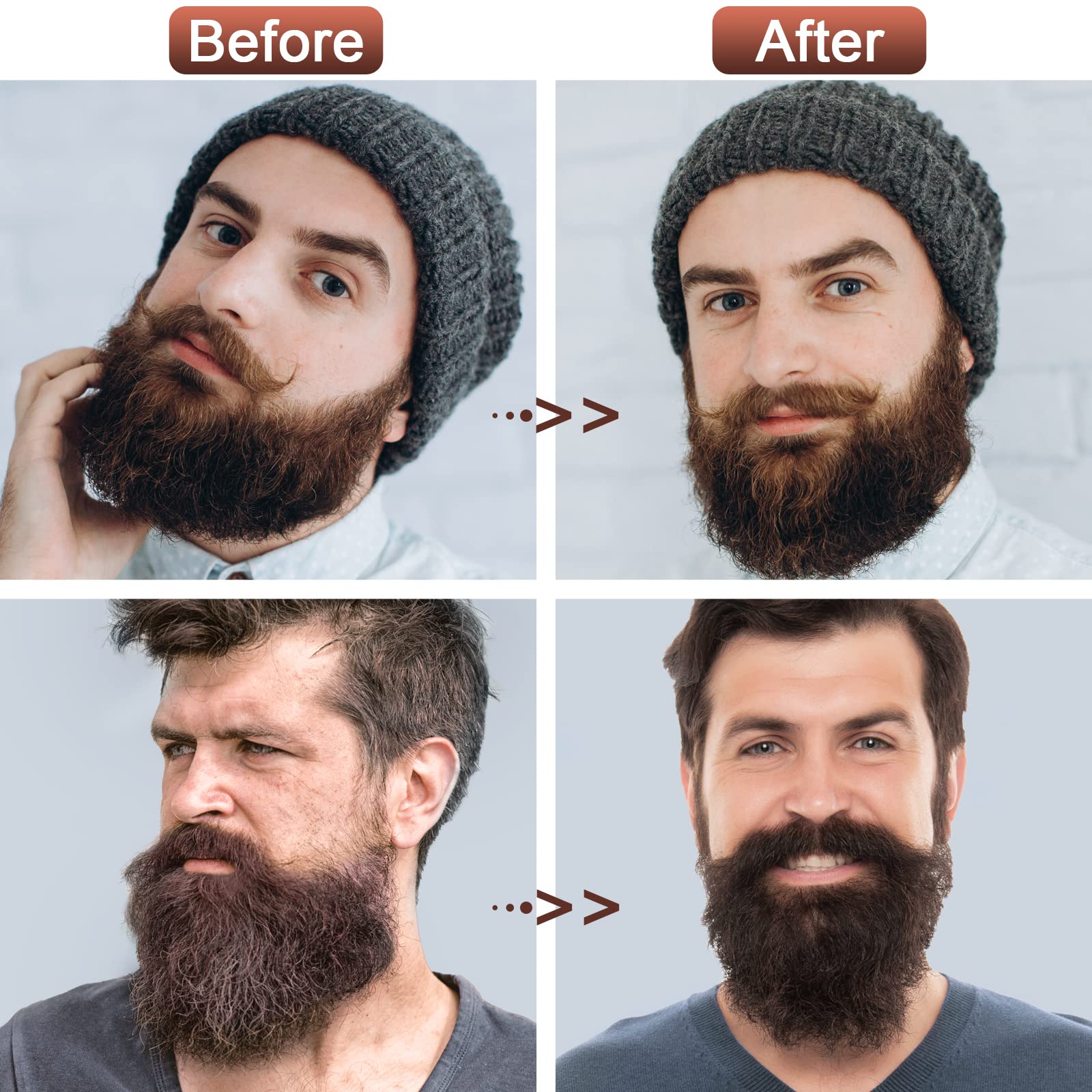ISNER MILE man using beard wash for clean, refreshed beard routine.