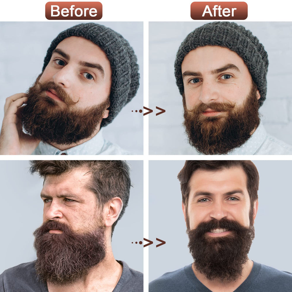 ISNER MILE man using beard wash for clean, refreshed beard routine.