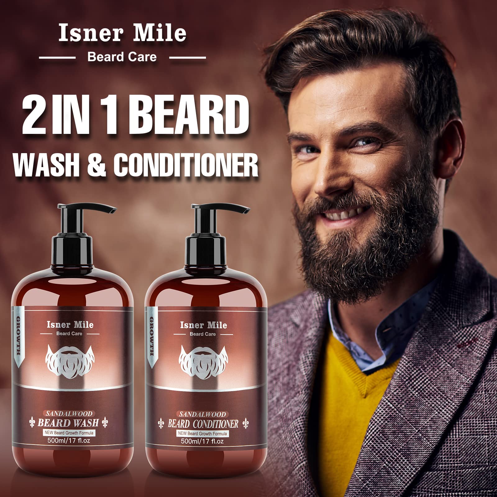 ISNER MILE sandalwood scent packaging with gift-ready presentation for grooming sets.