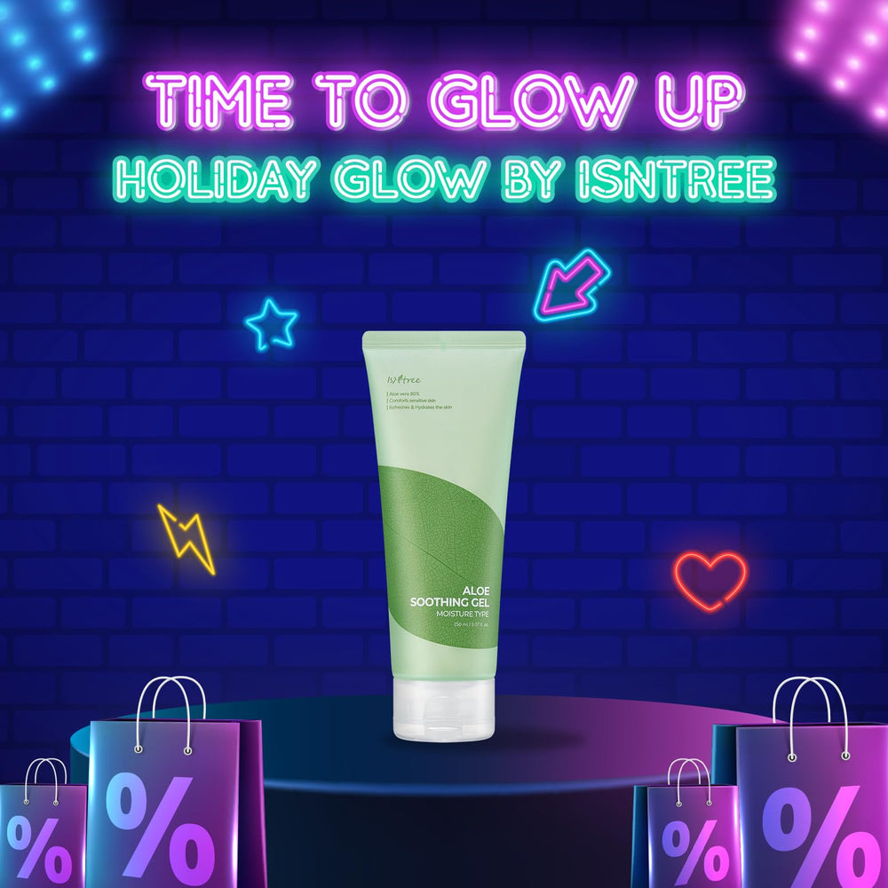 IsNtree Aloe Soothing Gel texture close-up highlights smooth, easy-to-spread moisture.