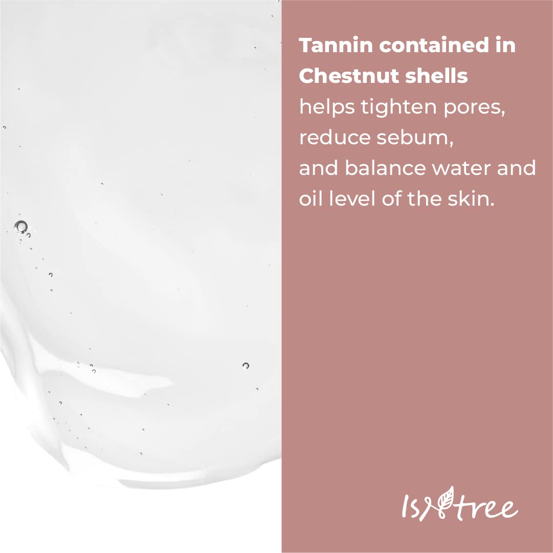 IsNtree Chestnut AHA 8% Clear Essence chestnut-shell ingredients upcycling highlight.