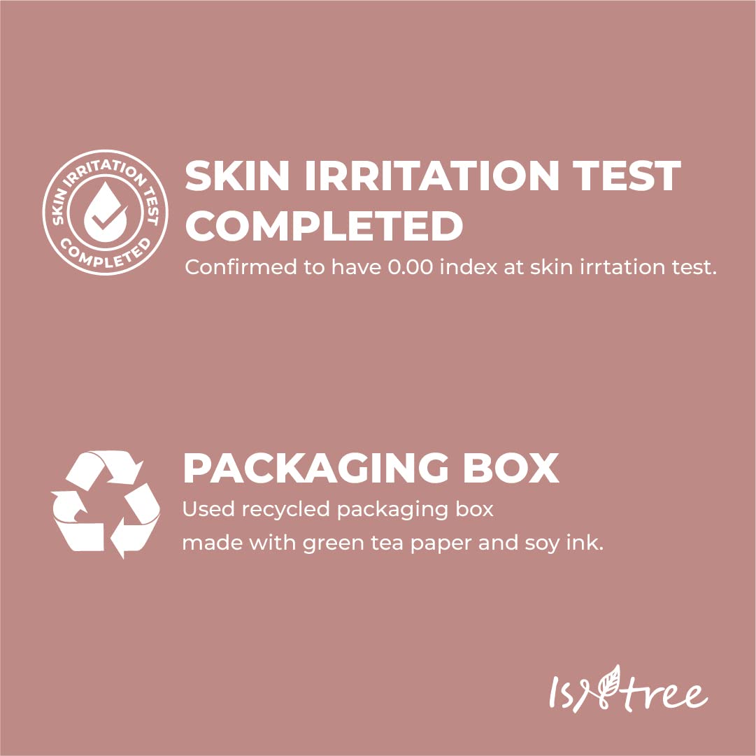 IsNtree Chestnut AHA 8% Clear Essence hand swatch demonstrating gentle exfoliation.
