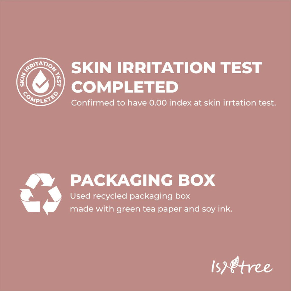 IsNtree Chestnut AHA 8% Clear Essence hand swatch demonstrating gentle exfoliation.