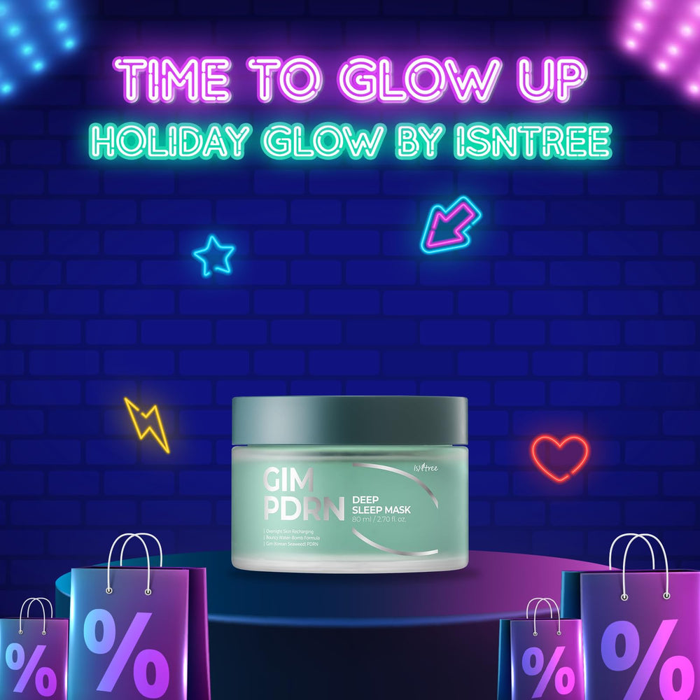 IsNtree Gim PDRN Deep Sleep Mask water-balm texture close-up showing lightweight hydration.
