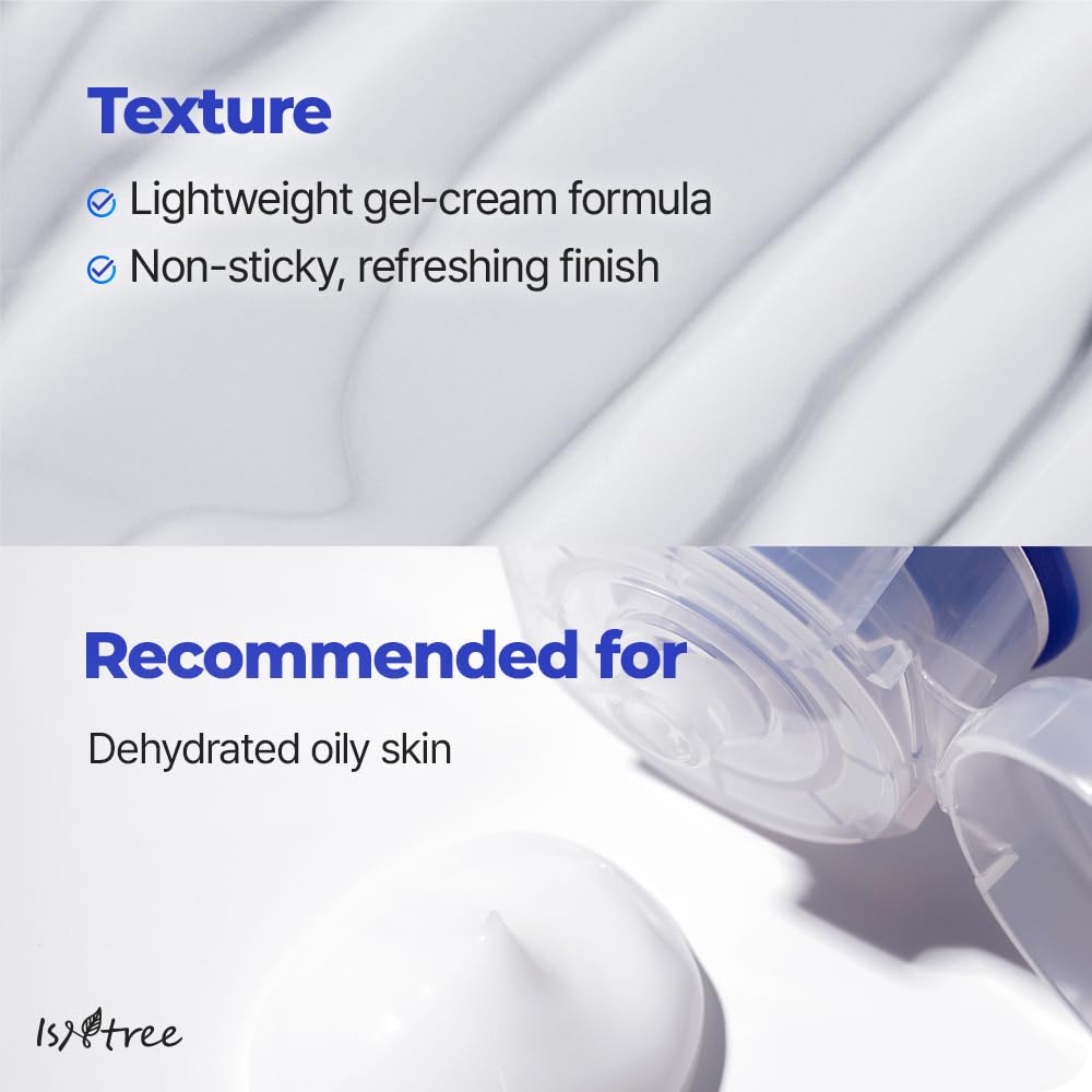 IsNtree Hyaluronic Acid Aqua Gel Cream application with fingers for refreshing layer