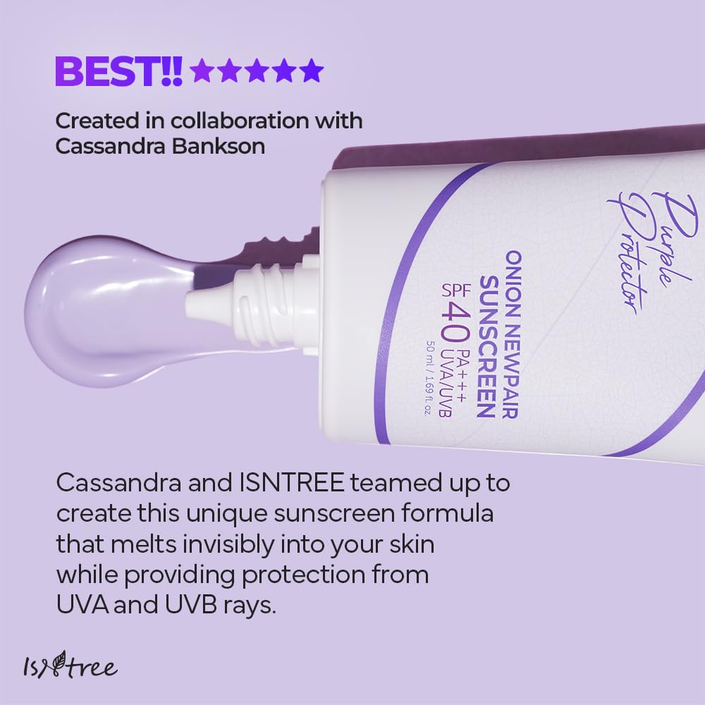 IsNtree Onion Newpair Sunscreen fragrance-free packaging designed for sensitive skin